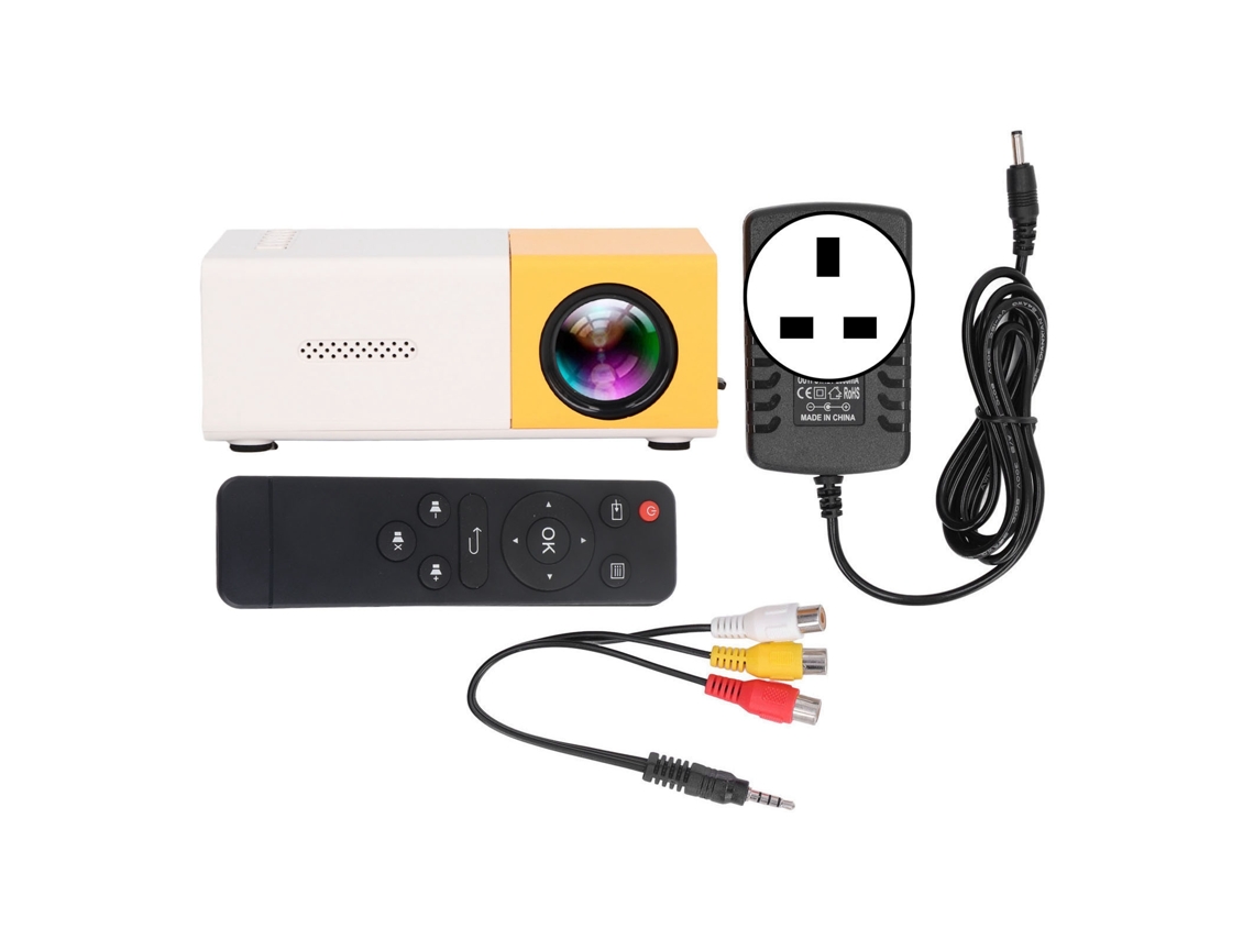 Projetor Mini 1080p Com Imagem De Reflexão Difusa Alto-falantes Plug Uk 100-240v