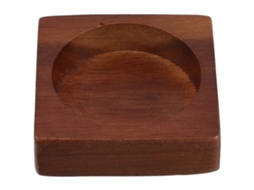 Bandeja de Madeira AQUAFORGE para moedor de sal e pimenta, organizador antiderrapante, 6,7x6,7x2cm