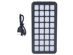 2026 bateria Solar Portátil 30000mah com 32 Leds, 4 Usb, 3 Modos de Luz, Carregador para Telefones, Camping, Pesca