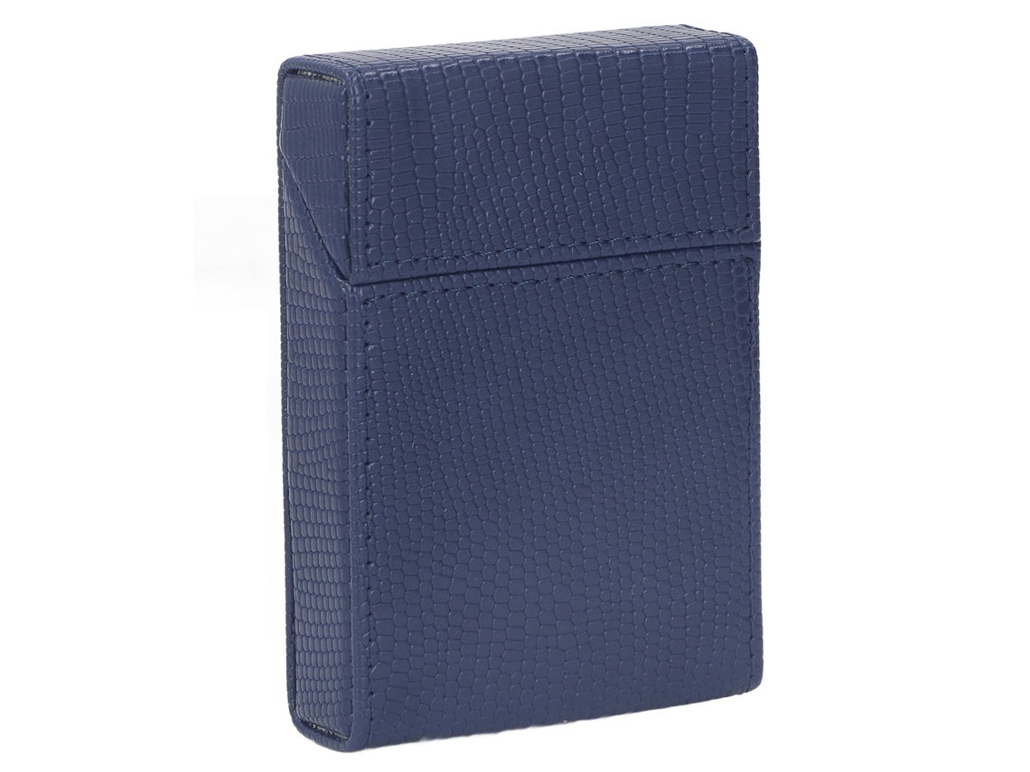 Estojo de Cigarros para Homem 20pcs Cigarros Médios Estampa Lagarto Pu Azul Portátil S/MARCA