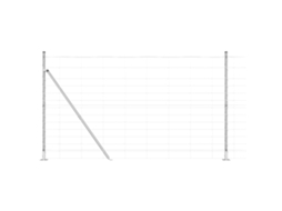 Conjunto 1 Poste De Cerca Externo Vidaxl Prateado Aço (25 X 1,4 M)
