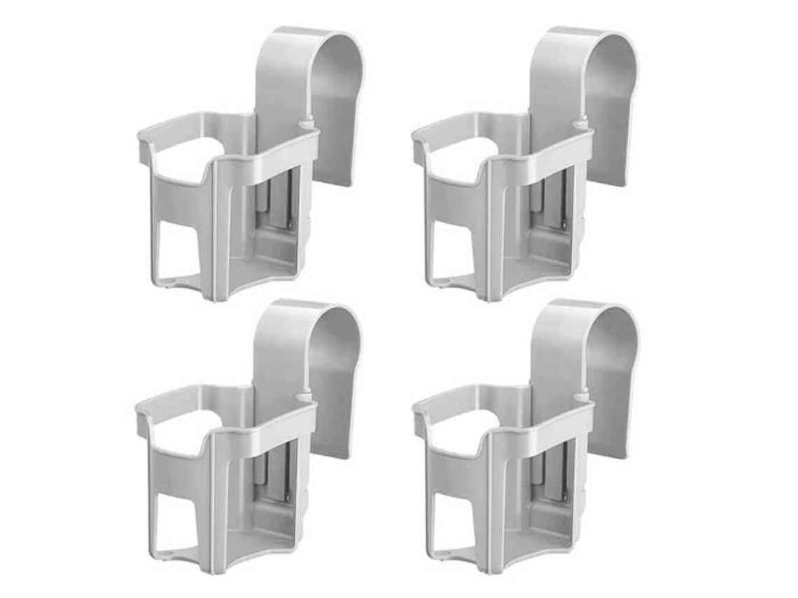 Porta-copos (cáqui) - Não Especificado - 4 Peças - Plástico - Cáqui - Armazenamento Para Piscina