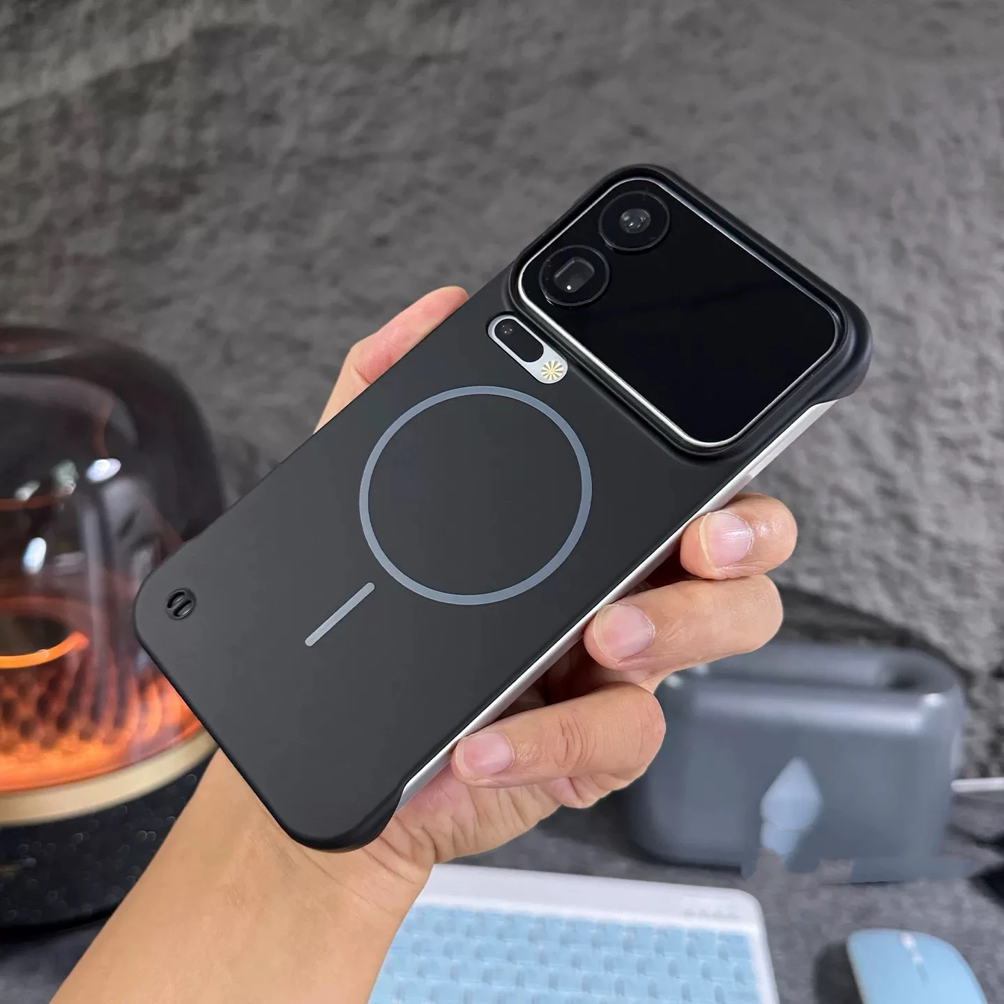 (xiaomi 14 Ultra Preto) Capa Protetora Magnética Ultrafina, Feita De Material De Pc Rígido.