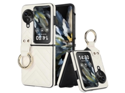 Capa De Celular Com Suporte De Anel De Tpu Híbrido Em Formato De V Para Oppo Find N3 Flip