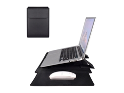 Capa para Portátil HEXINYIGJLY 15.6" Impermeável,suporte Ajustável, para Macbook Pro 16/15 Hp Dell Lenovo Preto