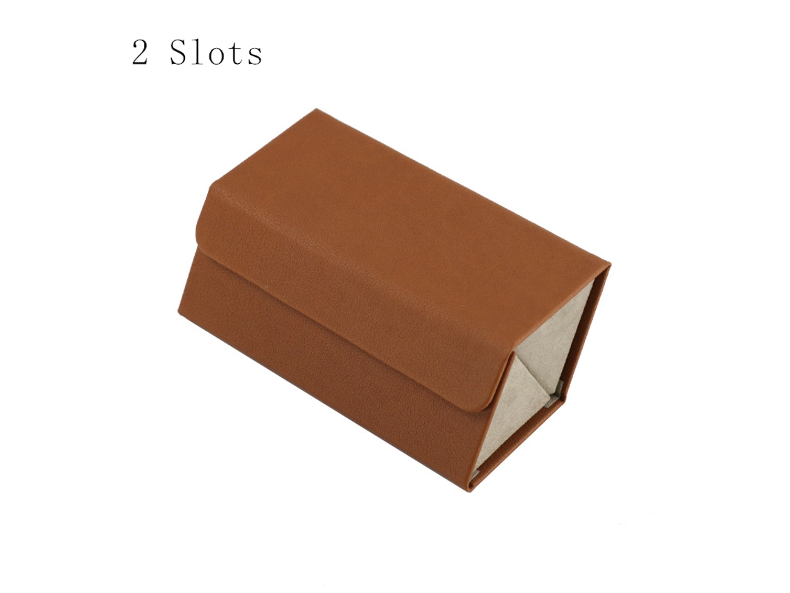 Estojo Organizador de Óculos de Sol com Vários Compartimentos, Dobrável, para Guardar Óculos, Marrom AQUAFORGE