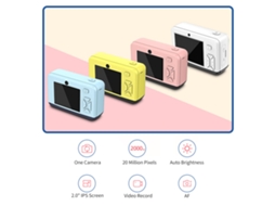 Câmera infantil com foco automático e tela 2.0 IPS S/MARCA