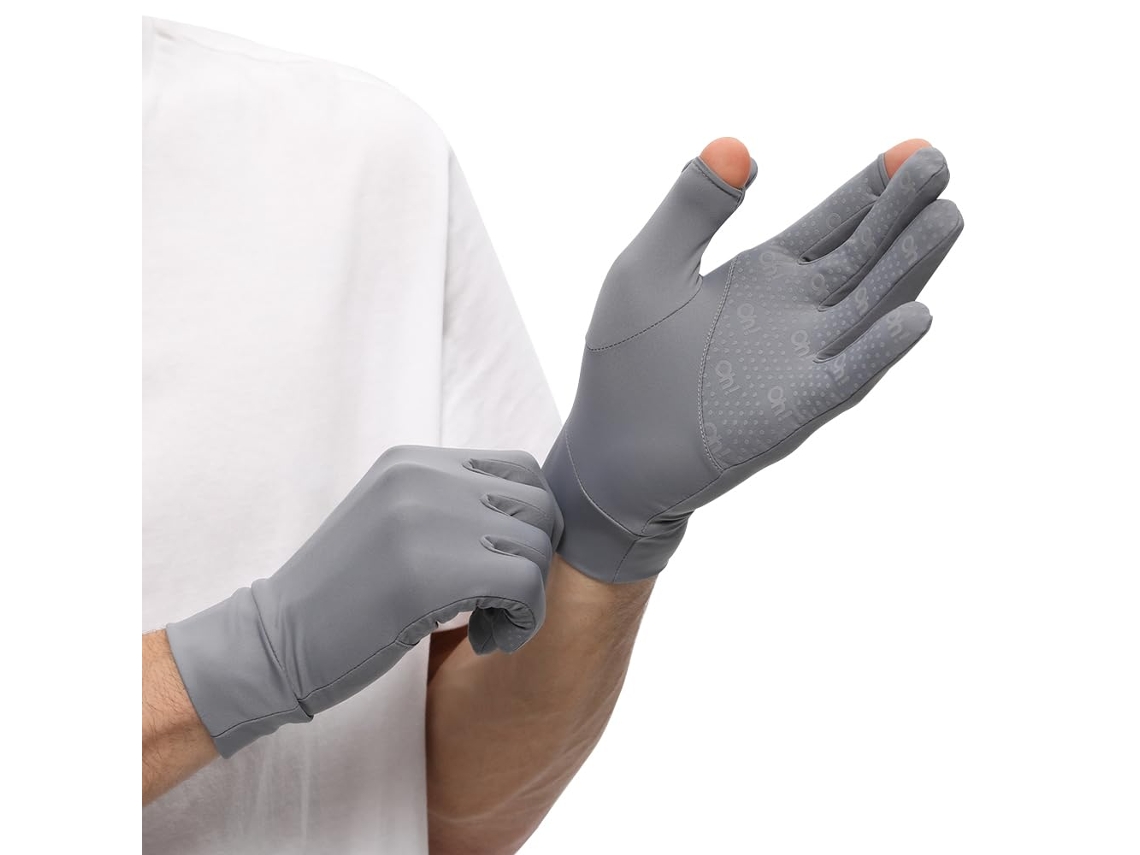 Luvas Ciclismo Homem Touchscreen Dedo Inteiro, Proteção Uv Upf50+, Verão, Condução E Pesca