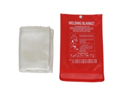 Manta Anti incêndio Fibra de Vidro 1.2x1.2m Resistente a 550℃ com Saco para Cozinha Casa Emergência
