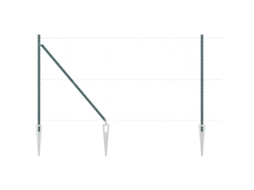 Poste De Cerca 7 Pcs Verde Aço