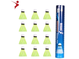 Conjunto Business de 12 bolas de badminton plástico penas nylon réplica shuttlecock para treino e atividades esportivas indoor e outdoor marca