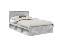 Estrutura da Cama com Cabeceira Cinza Concreto 135x190 cm MAISON EXCLUSIVE