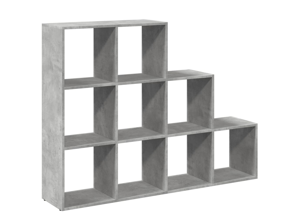Estante Divisória 3 Níveis Derivados de Madeira Cinza Cimento MAISON EXCLUSIVE (99x29x99 cm)
