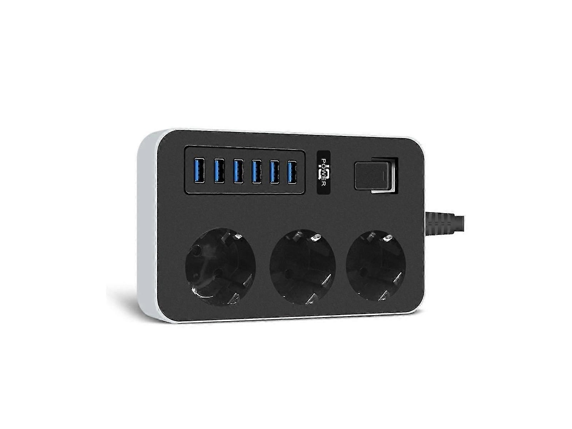 Extensão Elétrica Multiprise Com Tomadas Ca E Portas Usb Para Carregamento Rápido Ue Olysi Shop (a)