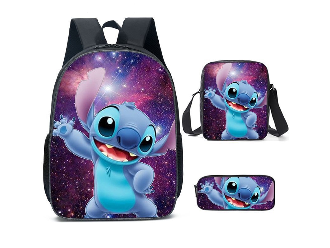 Conjunto Escolar, Estampa De Desenho Animado Com Mochila, Estojo, Lancheira E Bolsa De Ombro