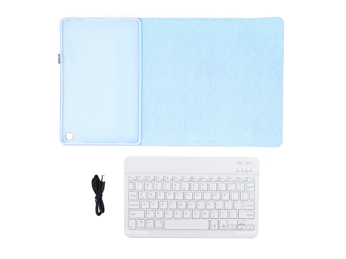 2026zentro-capa Protetora De Couro Pu Com Teclado Iluminado Rgb Desmontável Para Tab M10 Plus 10.6 3ª Geração 2022 Azul