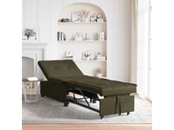 Vidaxl Sofá-cama Verde Exército 194 X 67 X 82 Cm Tecido Huahua