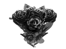 Rosa Artificial com Strass Preta para Decoração de Halloween | S/MARCA