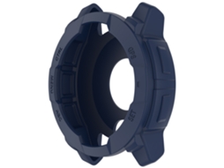 Capa Protetora Compatível Com Garmin Instinct E 45mm, Em Tpu. Azul Hexinyigjly