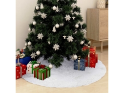 Vidaxl Saia Para Árvore De Natal Branca 90 Cm Pelo Sintético