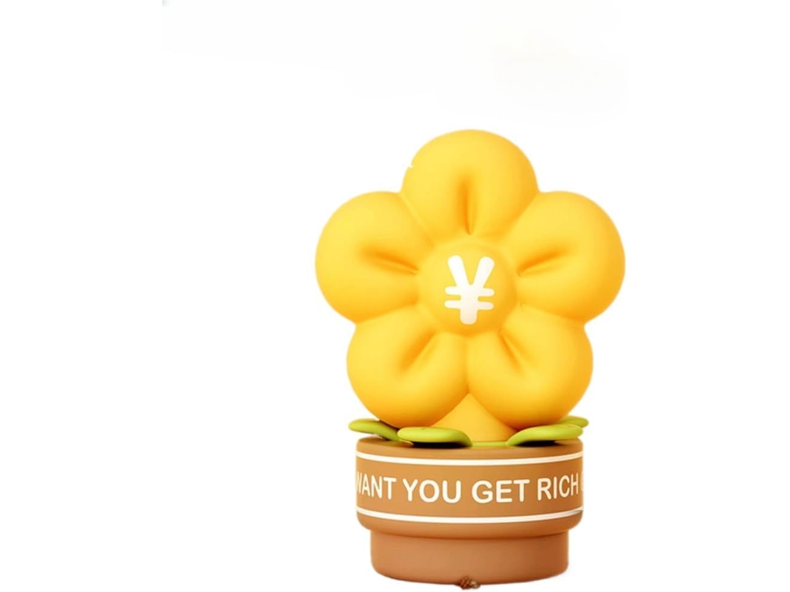 Luminária Noturna em Formato de Flor Suave com 3 Níveis Intensidade, Recarregável em Silicone, Ideal para Cabeceira BRILVIBERA