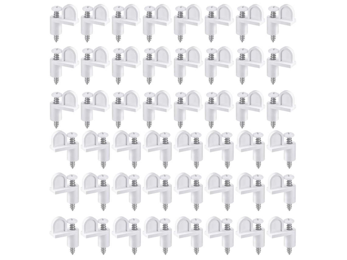 48-presilhas Para Tela De Janela E Parafusos M4 X 25mm, Fixadores De Nylon Resistentes Para Painel Proteção Contra
