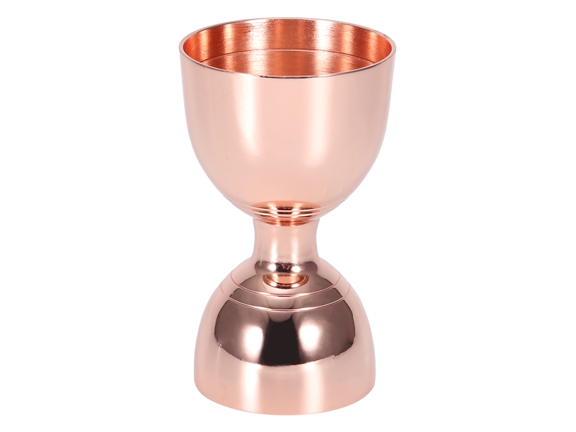 Jigger de Aço Inoxidável 304 para Cocktail 30/60ml com Design Moderno Rosa Ouro | S/MARCA