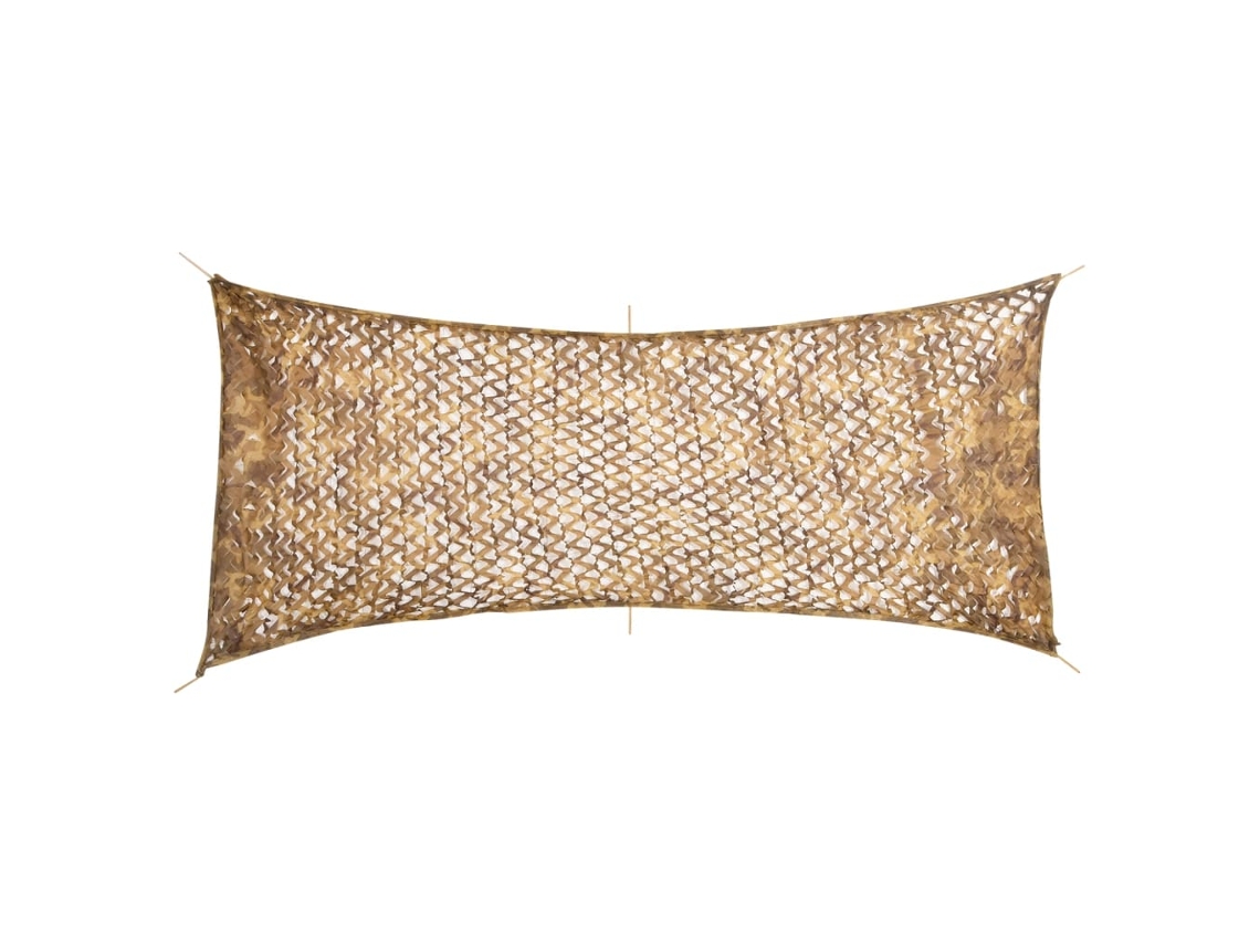 Vidaxl Rede De Camuflagem Com Saco De Arrumação 409x206 Cm Areia
