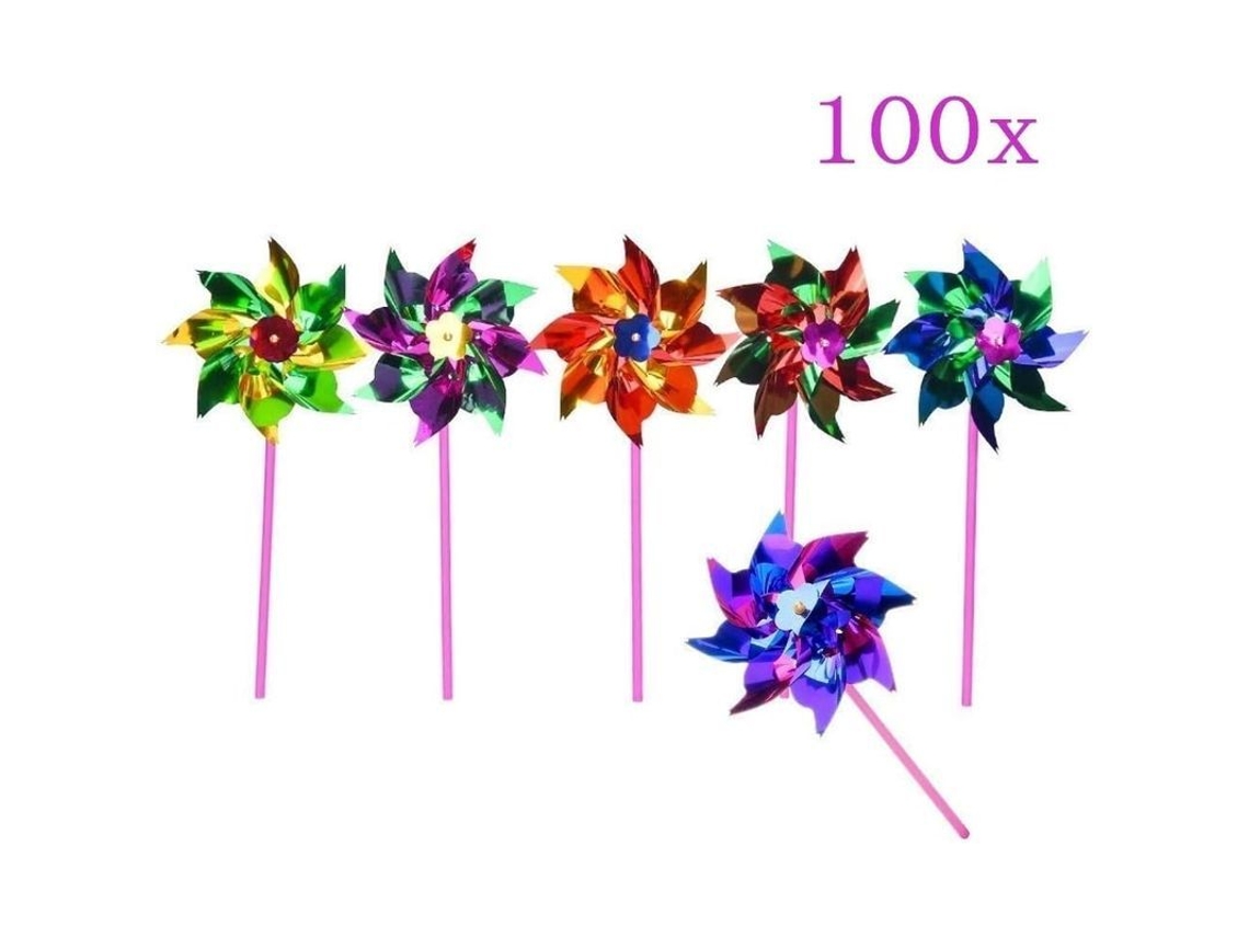 Molinillos De Viento Impermeáveis 100 Peças Brinquedos Infantis Exteriores Decoração De Jardim Presentes Para Crianças