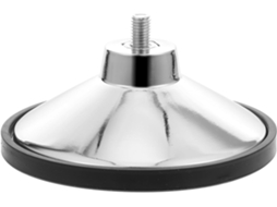 Pé De Mesa Pebolim Ajustável Com Nivelamento Por Parafuso, Material Plástico E Metal, Para Mesa