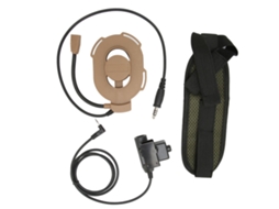 Aetheria fone de Ouvido Unilateral para Capacete Moto com Ptt U94 para Rádios Motorola T5428 6200c T80 2.5mm Marrom