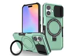 Capa Zruxe Compativel Com Iphone 16 Plus (sliding Camshield - Magsafe - Tpu - Pc - Azul Claro)