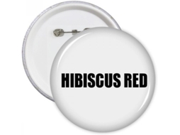 Diythinker Hibiscus Gift, Cor Vermelha, Broches Redondos Pretos com Nome, Broches, Botões, Decoração de Roupas