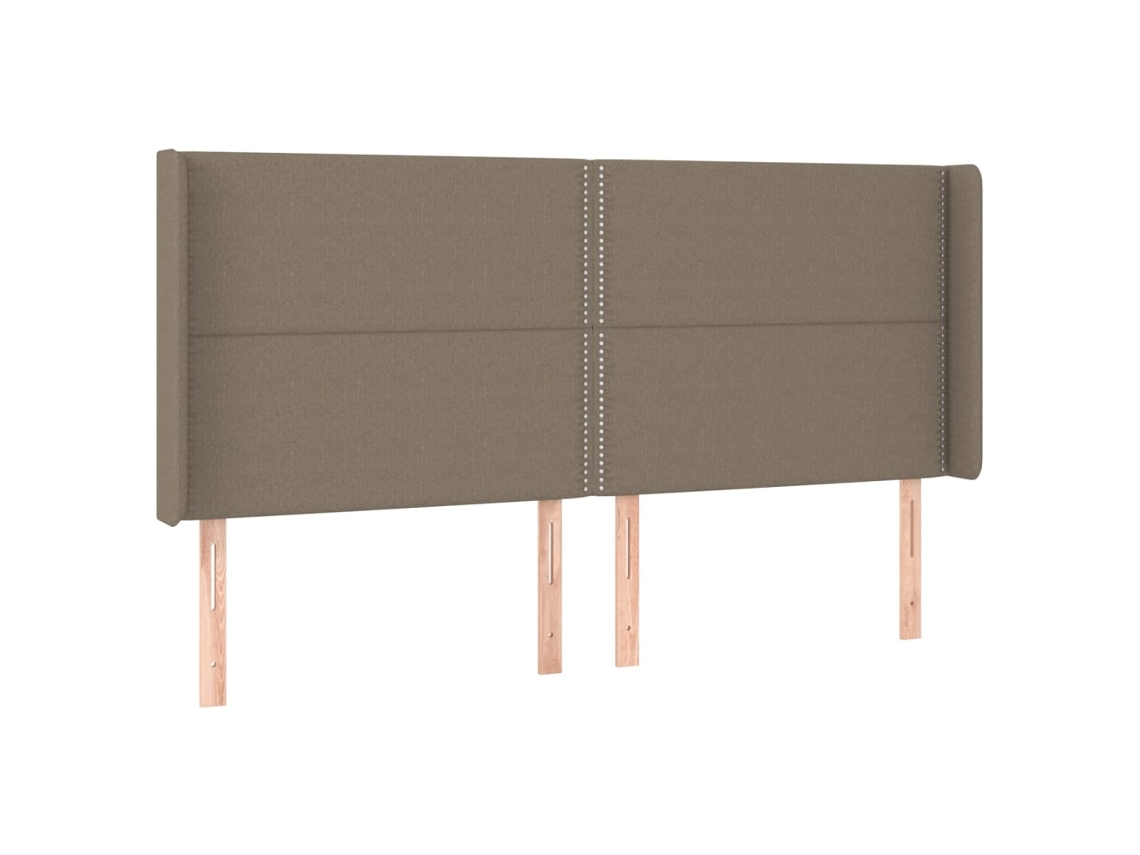 Headboard, Headboards Vidaxl Cinzento-acastanhado Tecido (203 X 16 X 118/128 Cm)