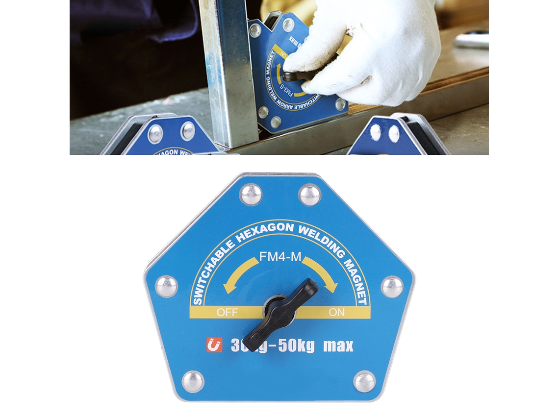 Localizador Magnético Para Soldadura Hexagonal Interruptível De 30-50kg, A Sucção Forte E Multiângulo Fm4 M