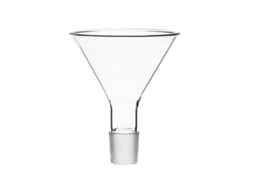 Funil Triangular De Vidro De Alta Resistência Para Visibilidade Em Laboratório.