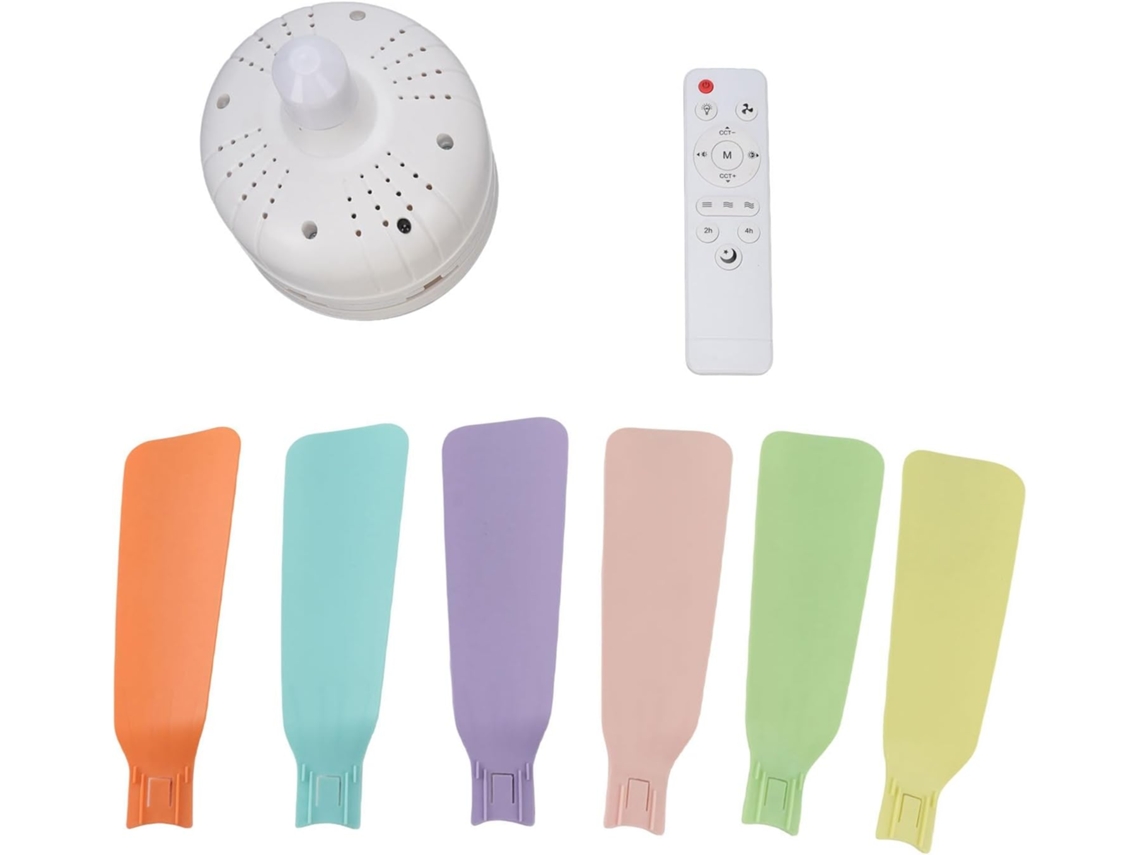 Ventilador De Teto Com Plugue E Luz Led Dimerizável, Base E26/e27,