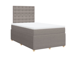 Box Spring Bed, Box Spring Beds Vidaxl Cinzento-acastanhado Tecido (120 X 190 Cm)