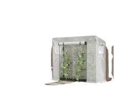 Estufa, Porta Deslizante, Janelas Laterais, Branco
