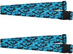 Conjunto De 2 Cintas Bagagem Em Poliéster Com Estampa Morcego, Camuflagem, Azul E Preta, Para Viagens Criativas