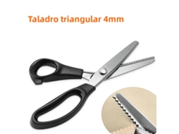 Tesoura de Costura Profissional Serrilhada Tesoura de Aço Inoxidável para Couro e Renda. MDUG (dentes Triangulares de 4 Mm)