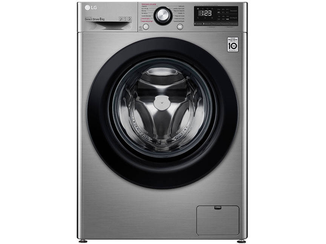 Máquina de Lavar Roupa LG F4WV3008S6S (8 kg - 1400 rpm - Inox)