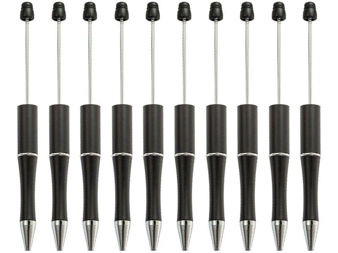 Conjunto De 10 Canetas Pearlpoint Com Contas Plástico, Rollerball