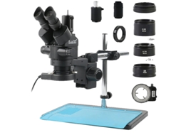 Microscópio Estéreo, Ampliação De Zoom 3.5x-90x, Luz De Anel Led, 3.5x-90x