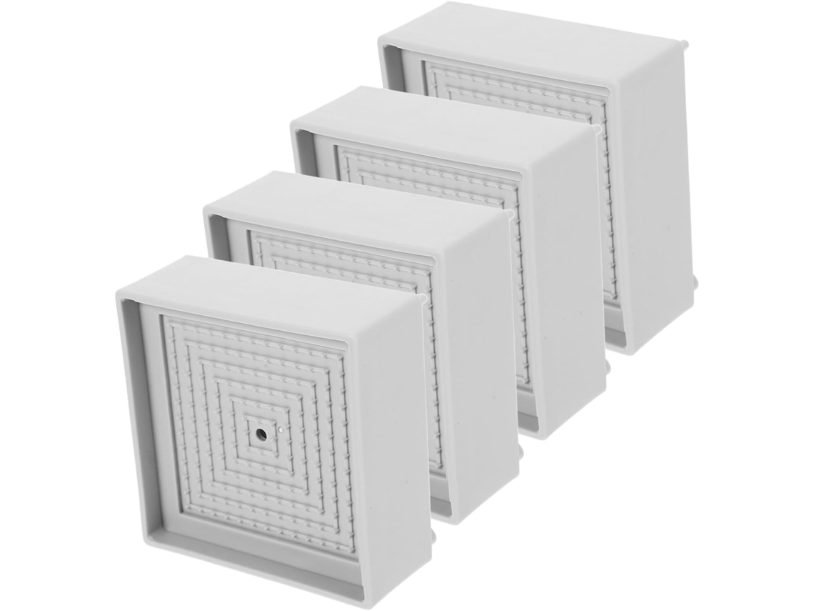 Levemolo Conjunto De 4-elevadores Móveis Plástico Ajustáveis E Resistentes Com Base Quadrada Para Elevação Altura