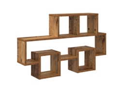 Conjunto 1 Prateleira De Parede Vidaxl Castanho Derivados De Madeira (82 X 15 X 51 Cm)
