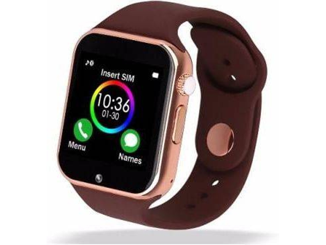 Smartwatch 1.54'' Dourado, castanho