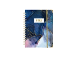 Agenda Diária Datada A5 com Capa Dura 2025, Inglês BRILVIBERA (c)