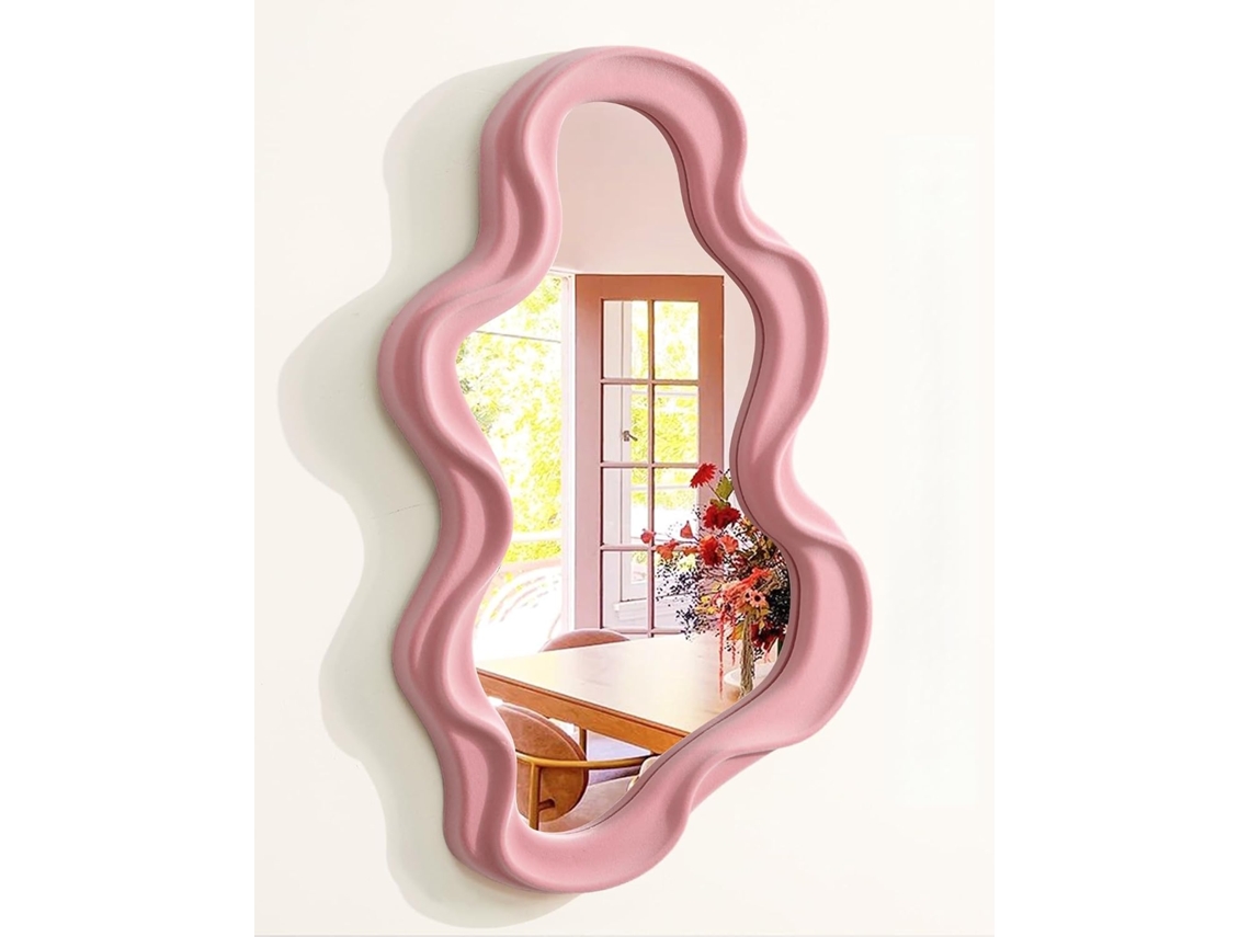 Espelho De Parede Ondulado Para Decoração De Quarto De Menina, Espelhos Decorativos Abstratos Pequenos E Para