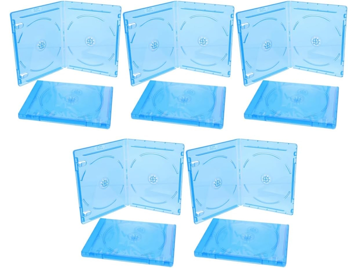Conjunto De 10 Organizadores De Cds Em Plástico Translúcido, Formato Retangular.